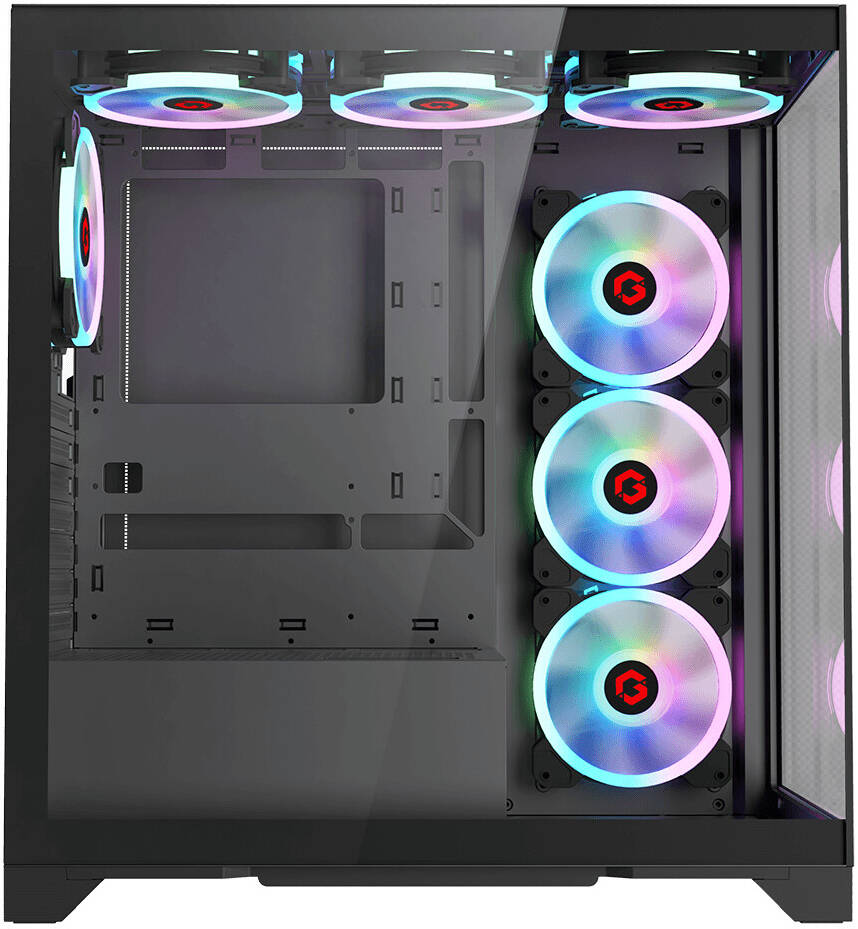 GAMEON Emperor Midnight IV Gaming Chassis Mid Tower, BLACK | GO-EMPERORIV-M