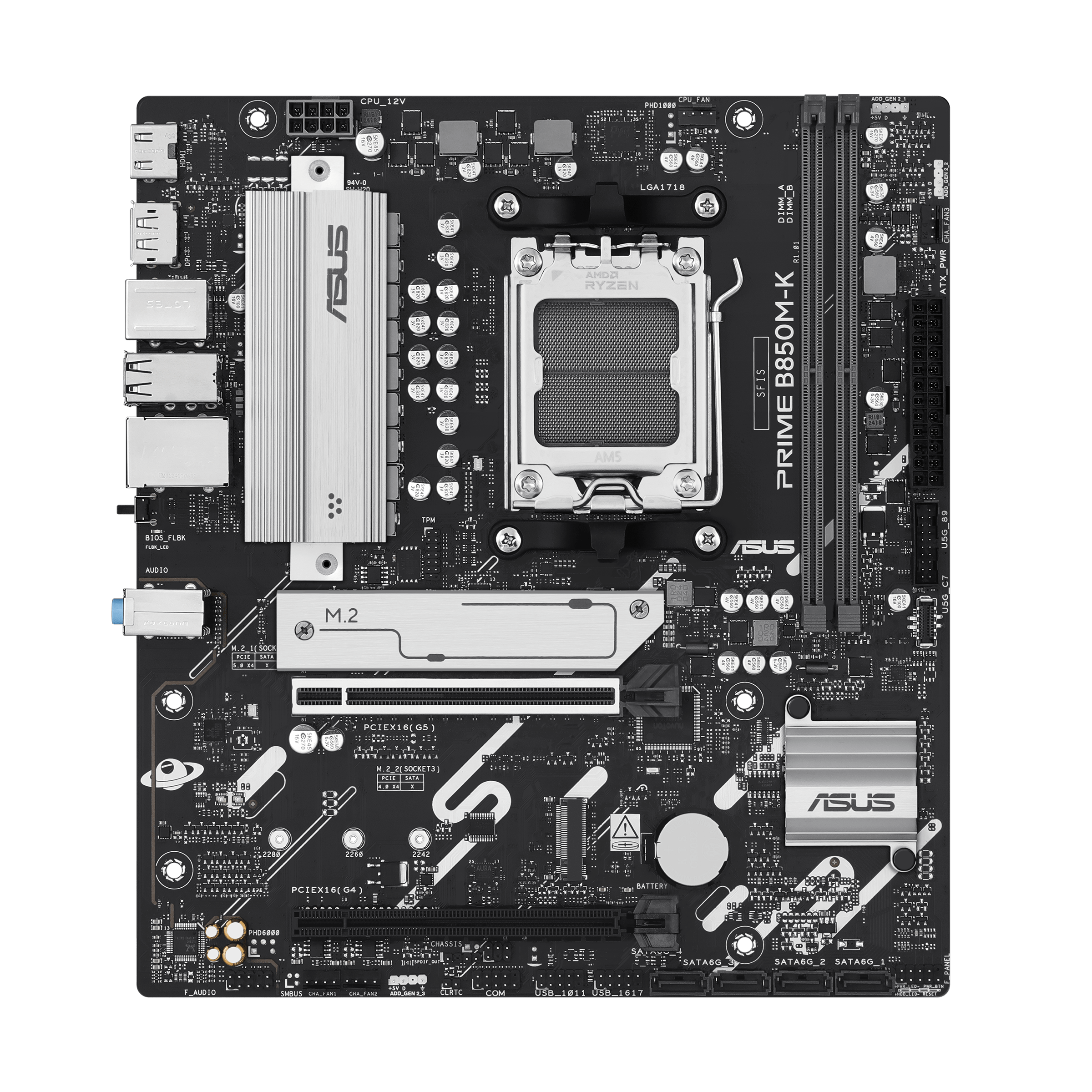 ASUS Prime B850M-K AM5 Socket DDR5 Motherboard | PRIME-B850M-K-AE