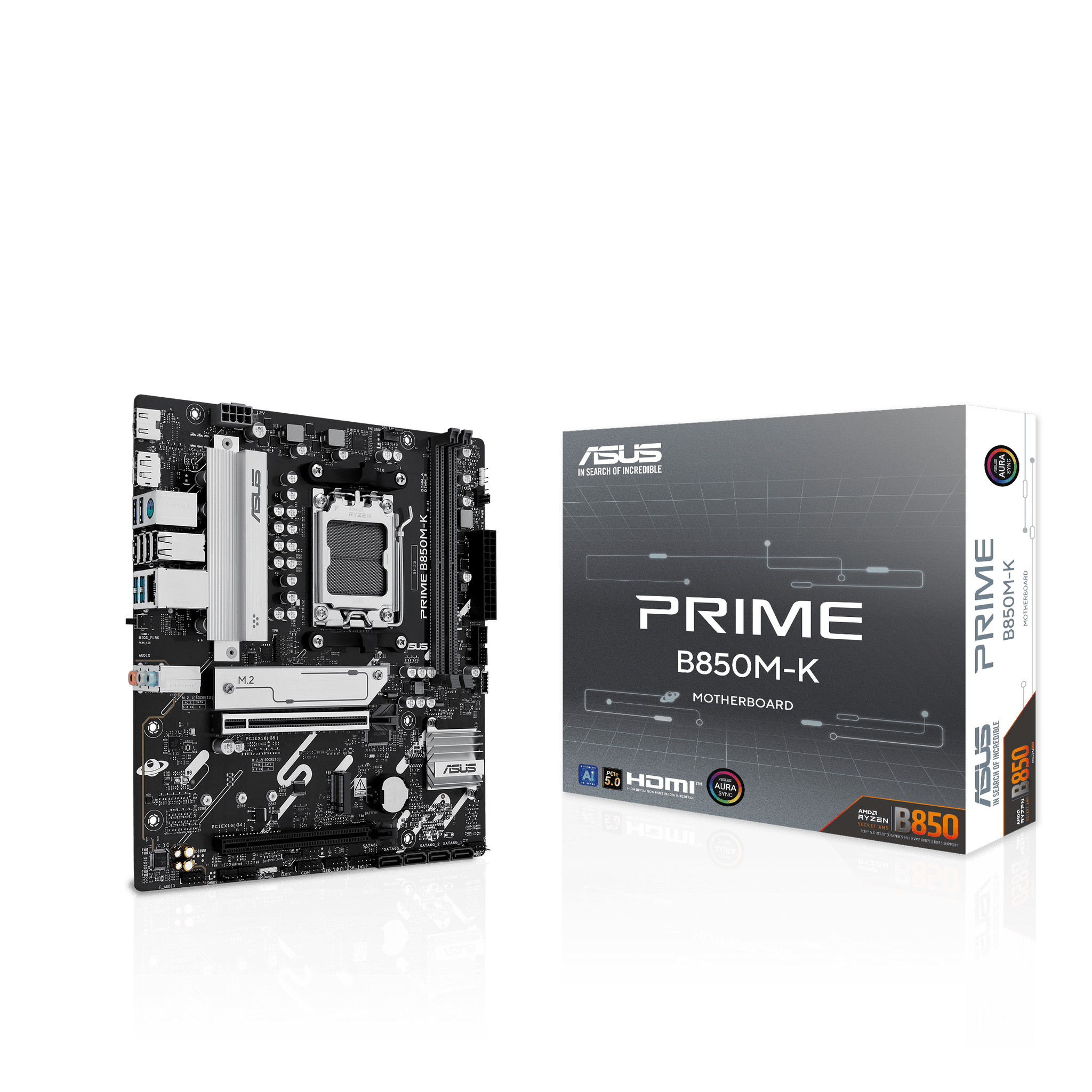 ASUS Prime B850M-K AM5 Socket DDR5 Motherboard | PRIME-B850M-K-AE