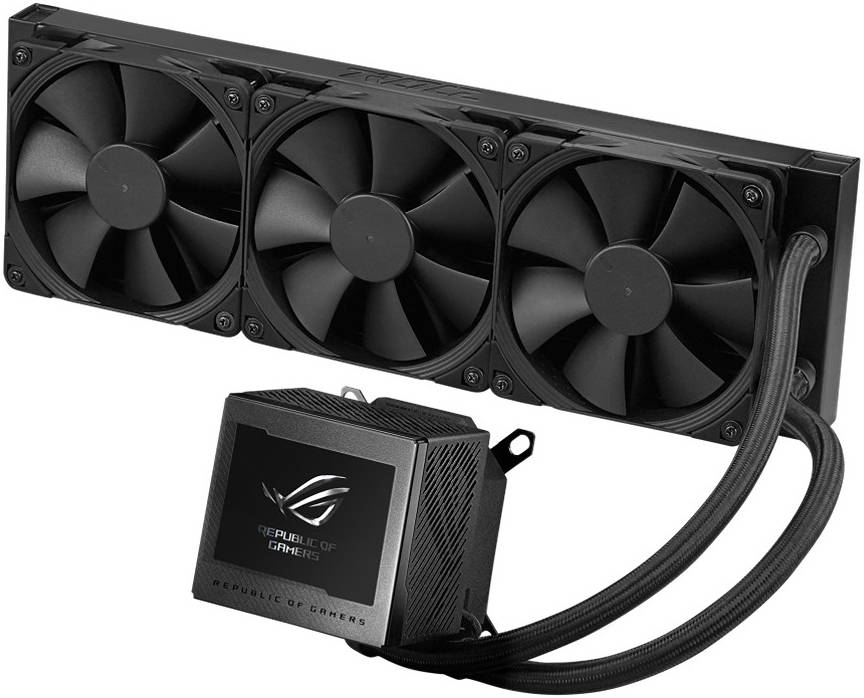 ASUS ROG RYUJIN III 360 Gaming Liquid CPU Cooler BLACK Noctua 360mm Radiator, 3.5" Full Color LCD, 3x 120mm Magnetic Daisy-chainable Fan, 21.08 CFM Airflow, 2200 RPM Speed, PWM/ DC Control | 90RC00L1-M0UAY0