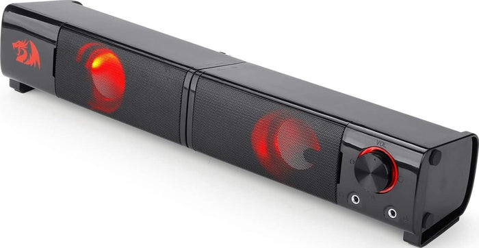Redragon Orpheus PC Gaming Speakers, 2.0 Channel Stereo, Desktop Computer Sound Bar, With Compact Maneuverable Size, 3W x 2 Maximum Power, Black | GS550