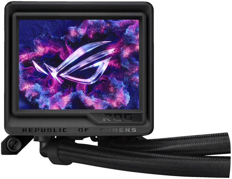 ASUS ROG Ryujin III 360 Extreme AIO ARGB Gaming Liquid CPU Cooler, 360mm Radiator, 120mm ROG Magnetic Daisy-Chainable Fan, 89.73 CFM Airflow, 2800 RPM Speed, 3.5" LCD Display, Black | 90RC0131-M0EAY0
