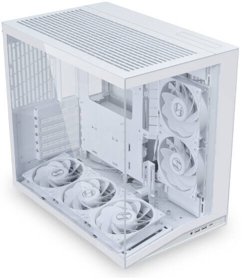 Lian Li O11D Mini V2 Flow Gaming Case with 5 non rgb fans | WHITE