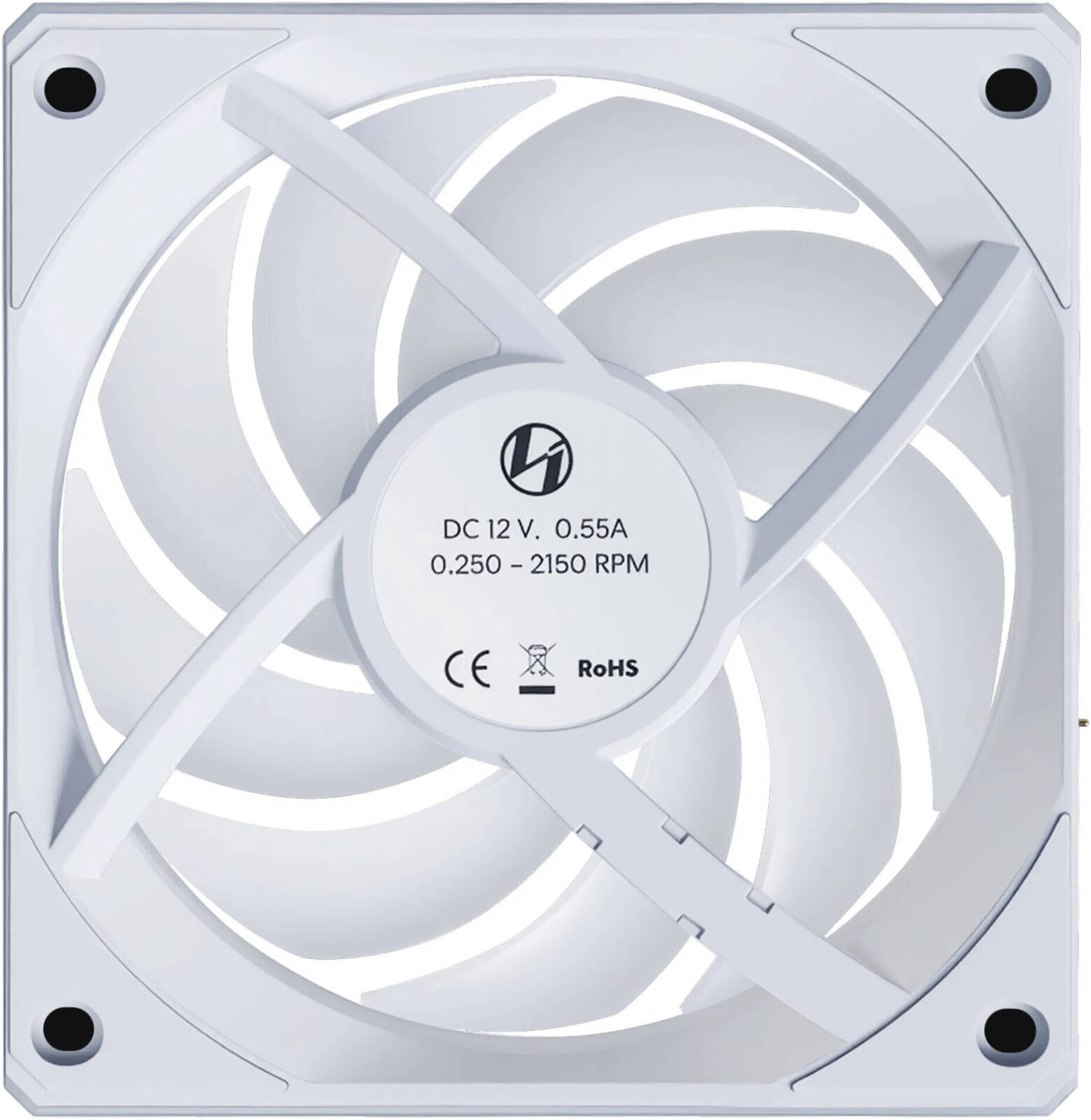 Lian Li Uni Fan CL Wireless 120MM Case Fan, WHITE, Single Fan, 2100 RPM Fan Speed, 72.73 CFM Fan Airflow, FDB Bearing Type, PBT / PC / Aluminum Materials