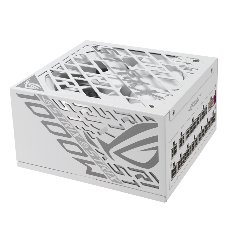 ASUS ROG Strix 1000W WHITE Fully Modular Power Supply, 80+ Platinum Efficiency, ATX 3.1 Compatible, Cybernetic Lambda A+, Dual Ball Fan bearings, White