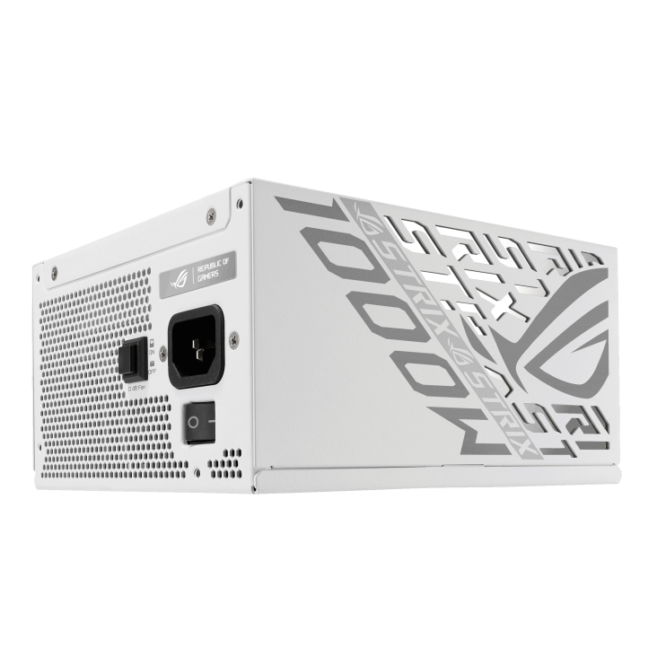 ASUS ROG Strix 1000W WHITE Fully Modular Power Supply, 80+ Platinum Efficiency, ATX 3.1 Compatible, Cybernetic Lambda A+, Dual Ball Fan bearings, White