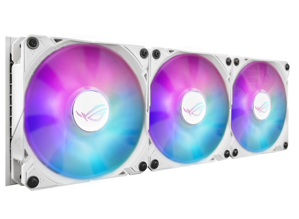 ASUS ROG Ryuo III 360 WHITE ARGB CPU Gaming Liquid Cooler, 8th Gen Asetek Pump, Anime Matrix LED, 2200 RPM Speed 3 x Fan, 2600 RPM Pump Speed, LGA 1700,1200,115X / AM5,AM4