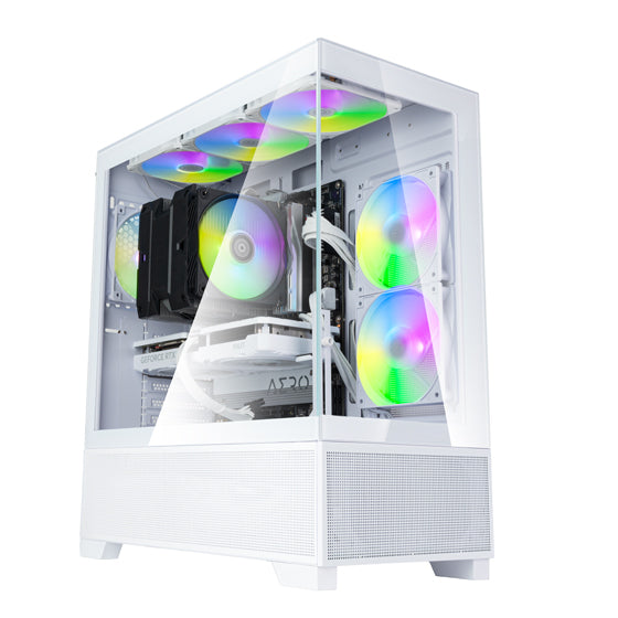 Silverstone Lucid 05 Exquisite ATX Gaming Chassis 270 Panoramic, White