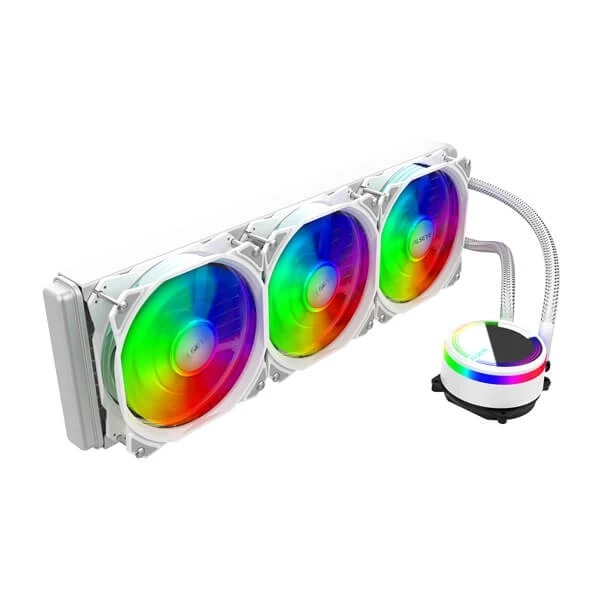 Alseye M360-W 360MM AIO ARGB Liquid CPU Cooler, 2600RPM, 300W TDP | White