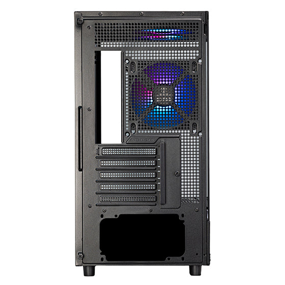 Silverstone Lucid 04 BLACK Mico ATX Gaming Chassis Panoramic Tempered Glass Case | SST-LD04-B-ARGB