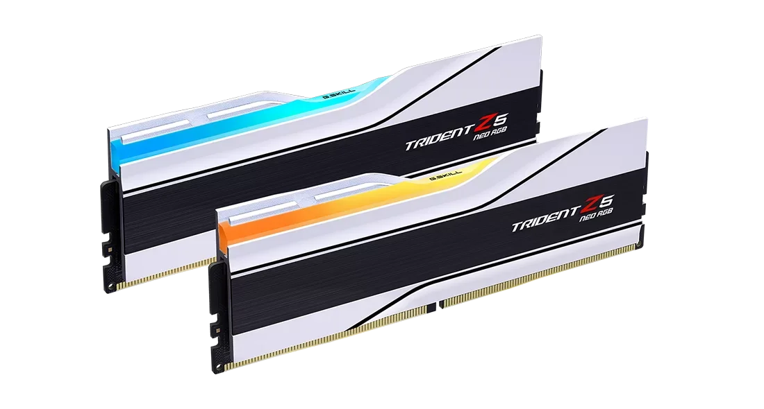 G.SKILL Trident Z5 Neo RGB 64GB (2x32GB) 6000MHz CL26 DDR5 Gaming Memory Kit, WHITE | F5-6000J2636H32GX2-TZ5NRW