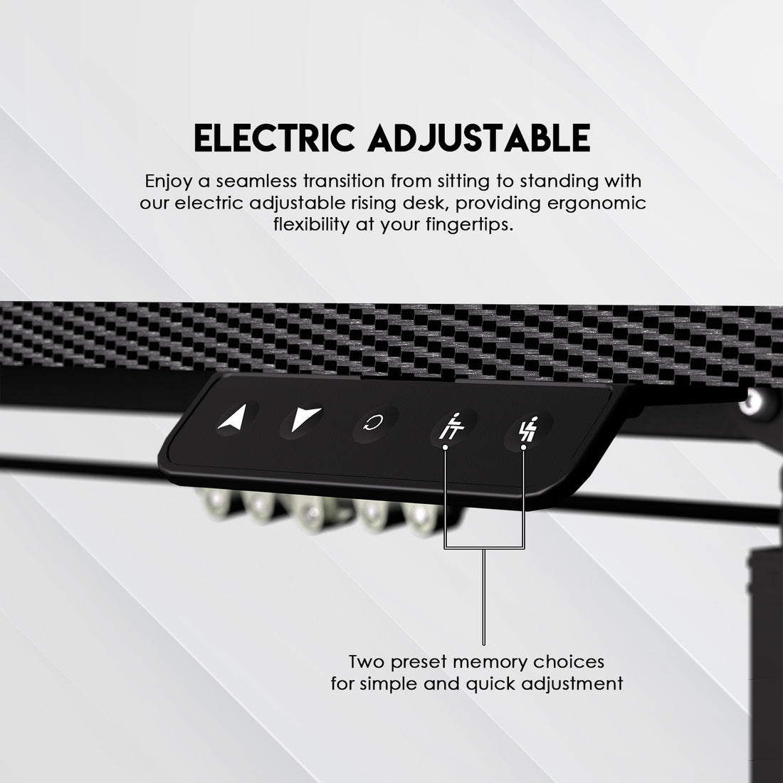 Fantech WS311 Workstation Adjustable Rising Gaming Table | Black Edition