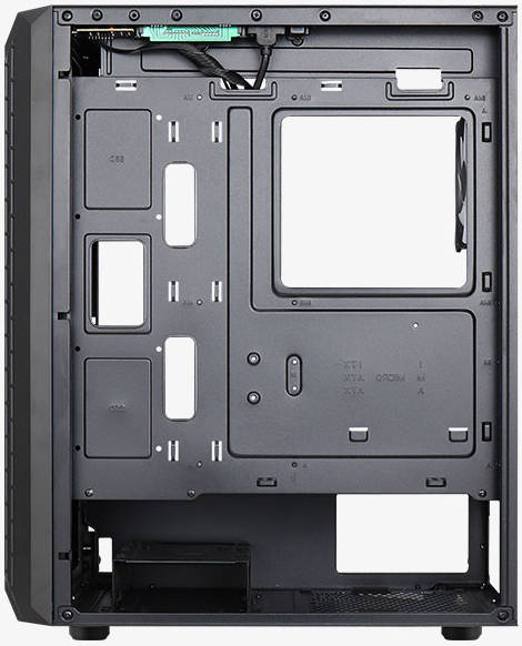 Aerocool Beam- Mid Tower ATX PC Case, Full Temp Glass Side Panel, 4 fans RGB  Black | BEAM-G-BK-V2