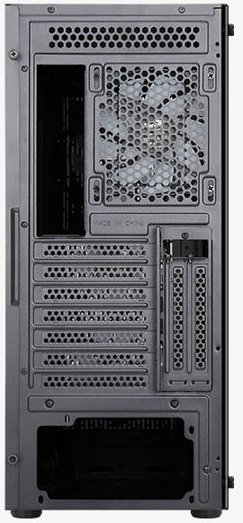 Aerocool Beam- Mid Tower ATX PC Case, Full Temp Glass Side Panel, 4 fans RGB  Black | BEAM-G-BK-V2