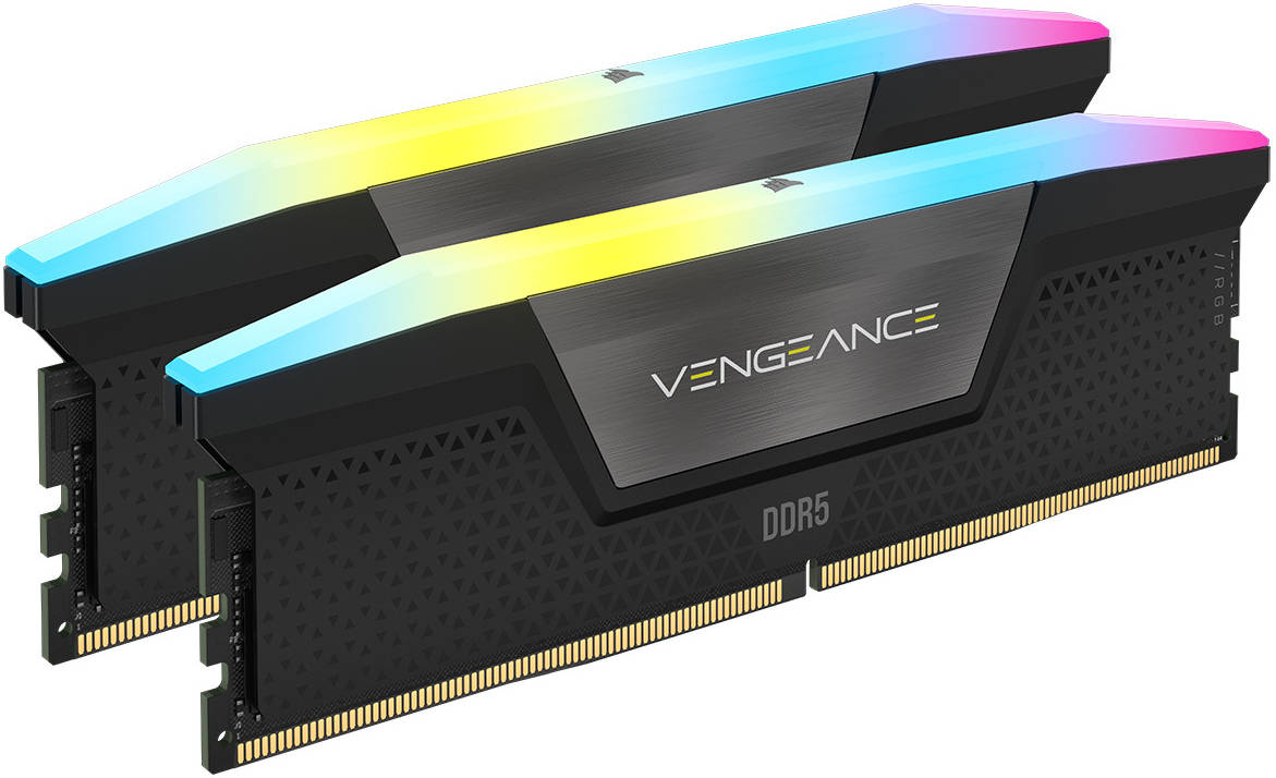 CORSAIR VENGEANCE 32GB (2 x 16GB) RGB DDR5 6000MHz, Black | CMH32GX5M2B6000C40