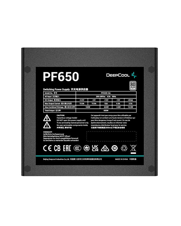 Deepcool PF650 650W 80 Plus 230V - Dragon Master For Electronics