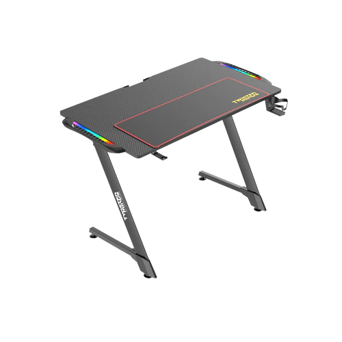 Twisted Minds Z Shaped Gaming Desk Carbon fiber texture - RGB - TM-Z-1060-RGB - Dragon Master For Electronics