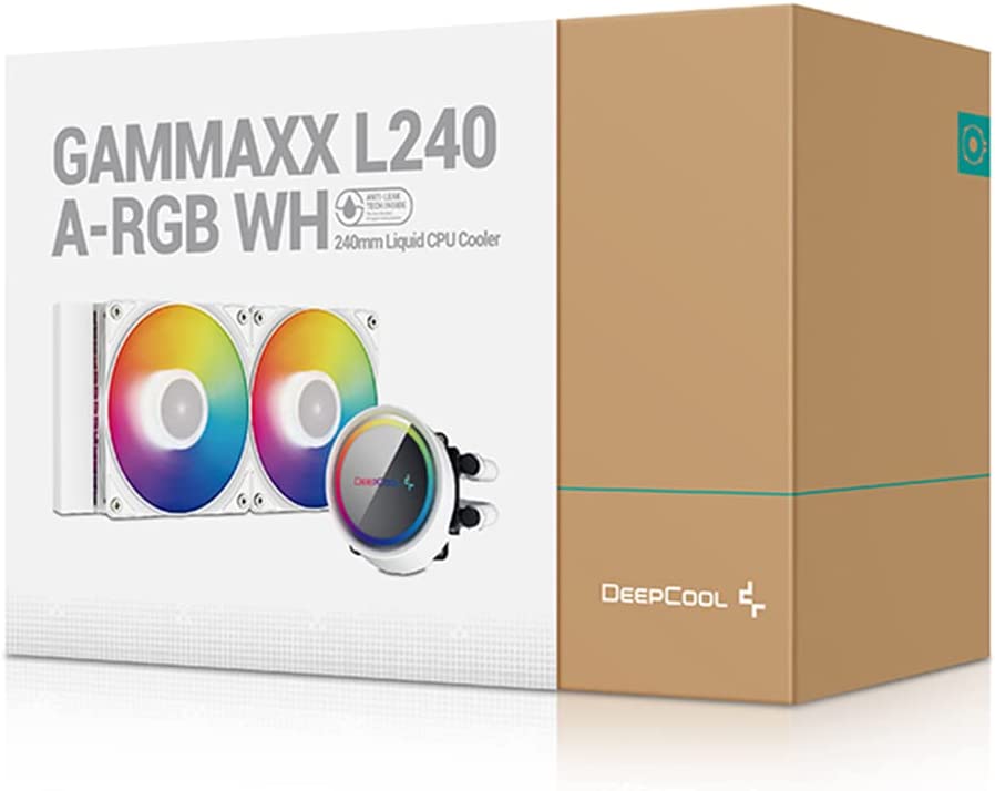 DEEPCOOL AIO Liquid Cooler GAMMAXX L240 RGB WHITE - Dragon Master For Electronics