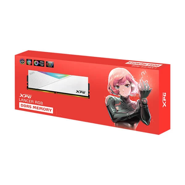 XPG Lancer 16GB(16GBx1) DDR5 6000MHz RGB White Memory Single