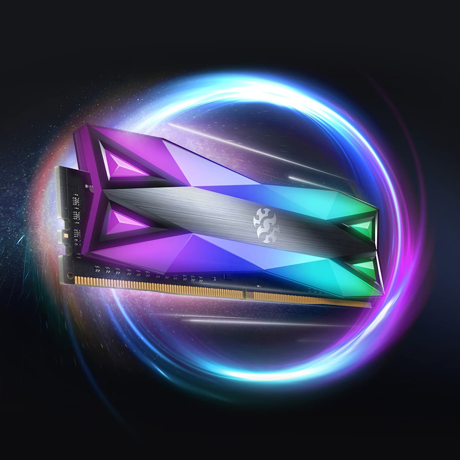 ذاكرة XPG Spectrix ST60 سعة 16 جيجابايت (16 جيجابايت × 1) DDR4 بتردد 3600 ميجاهرتز وألوان متعددة باللون الرمادي