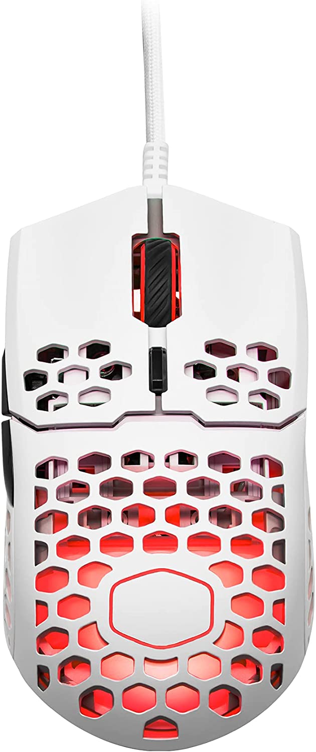 Cooler Master MM711 White 60G RGB Gaming Mouse with Lightweight Honeycomb Shell