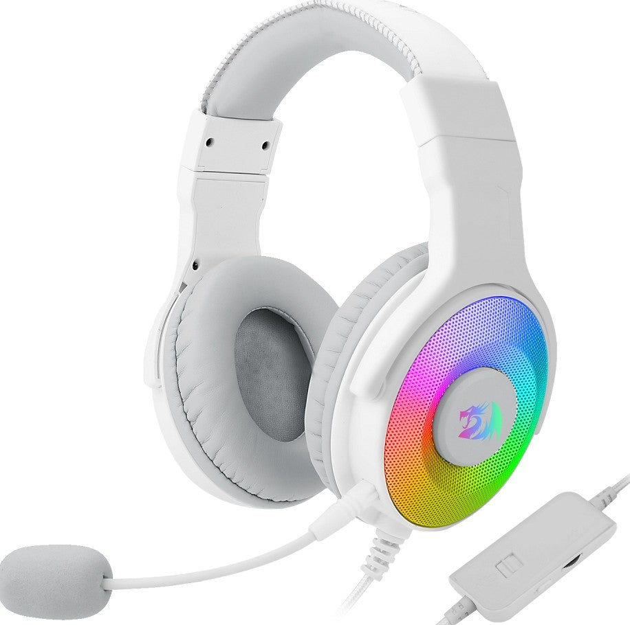 Redragon H350 Pandora RGB Wired Gaming Headset WHITE - Dragon Master For Electronics
