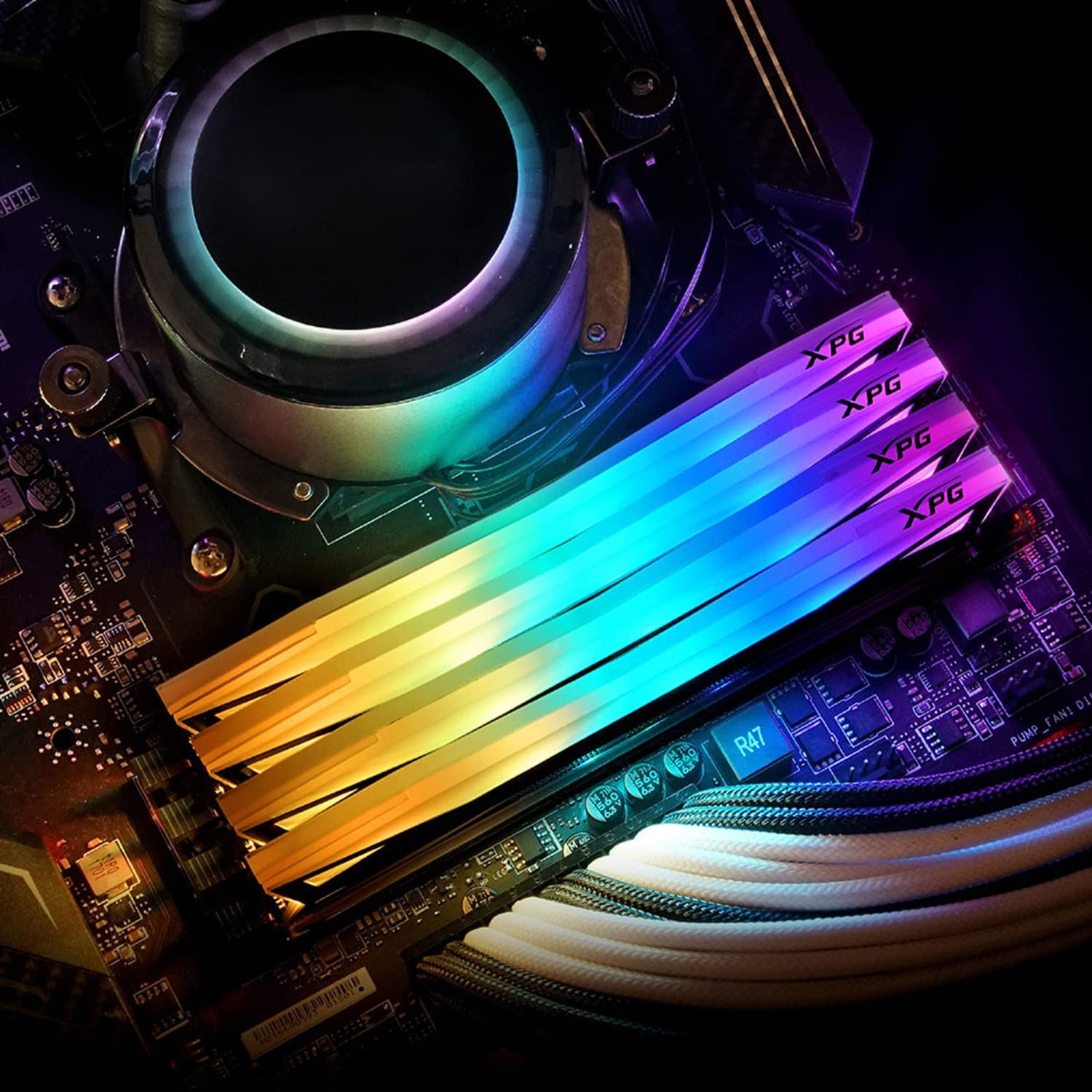ذاكرة XPG Spectrix ST60 سعة 16 جيجابايت (16 جيجابايت × 1) DDR4 بتردد 3600 ميجاهرتز وألوان متعددة باللون الرمادي