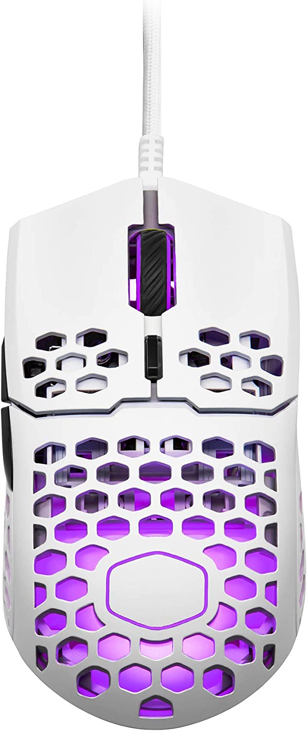 Cooler Master MM711 White 60G RGB Gaming Mouse with Lightweight Honeycomb Shell