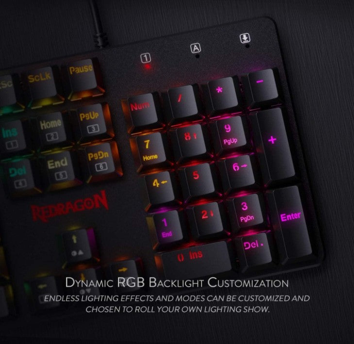 Redragon K589 Shrapnel RGB Wired Mechanical Gaming Keyboard, Red Switches - Dragon Master For Electronics