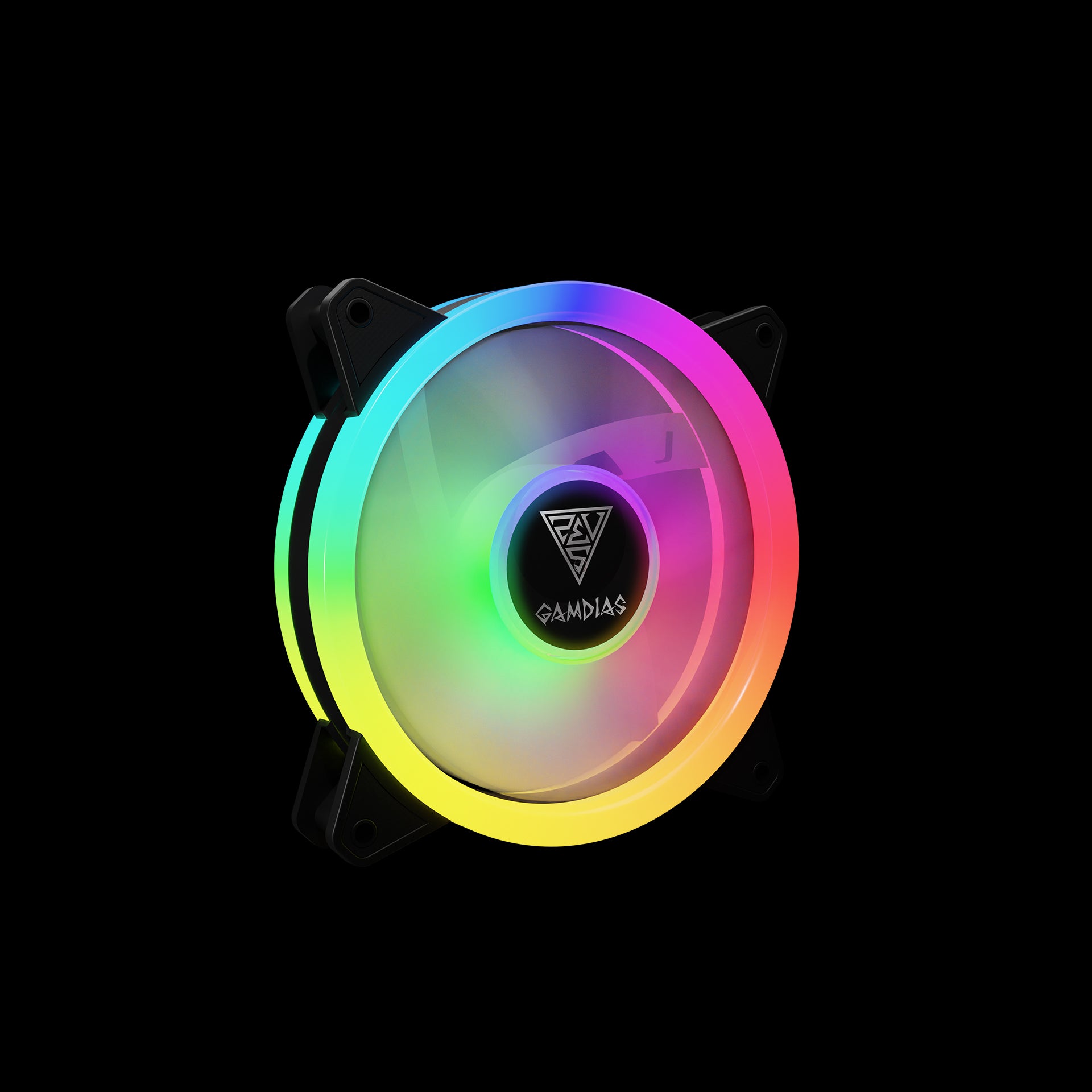مروحة تبريد GAMDIAS AEOLUS M2-1203 LITE مكونة من 3 قطع بإضاءة RGB