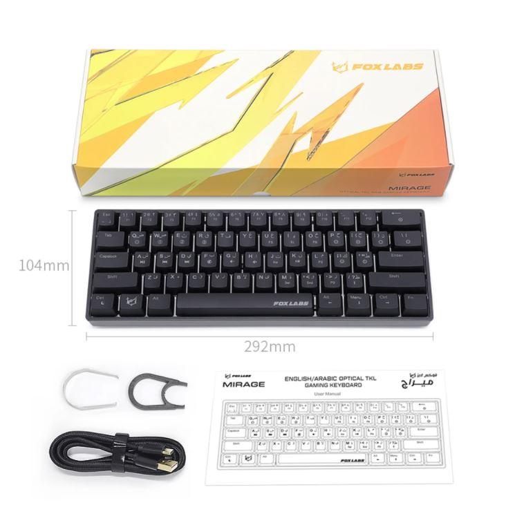 Foxlabs Mirage Black SK61 Red Switch