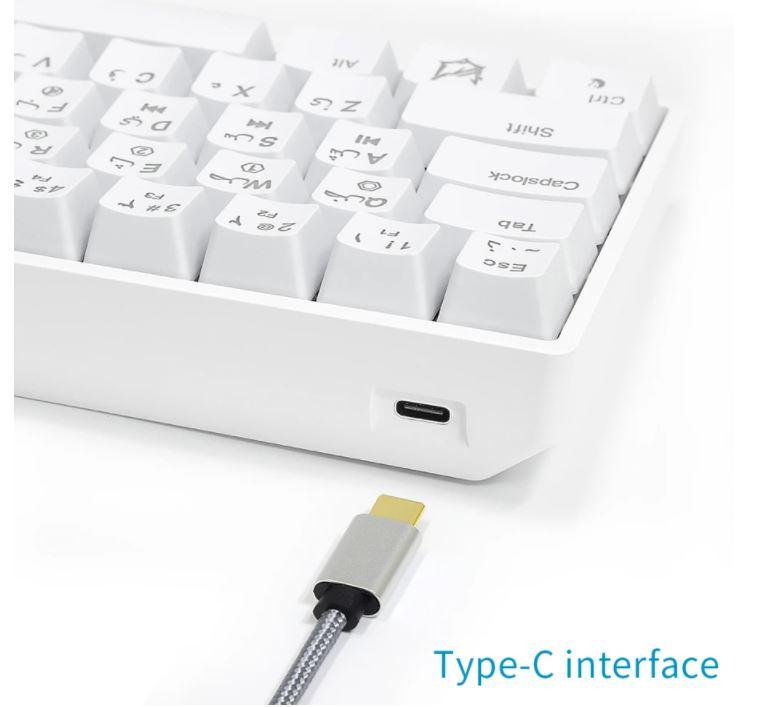 Foxlabs Mirage White SK61 Red Switch