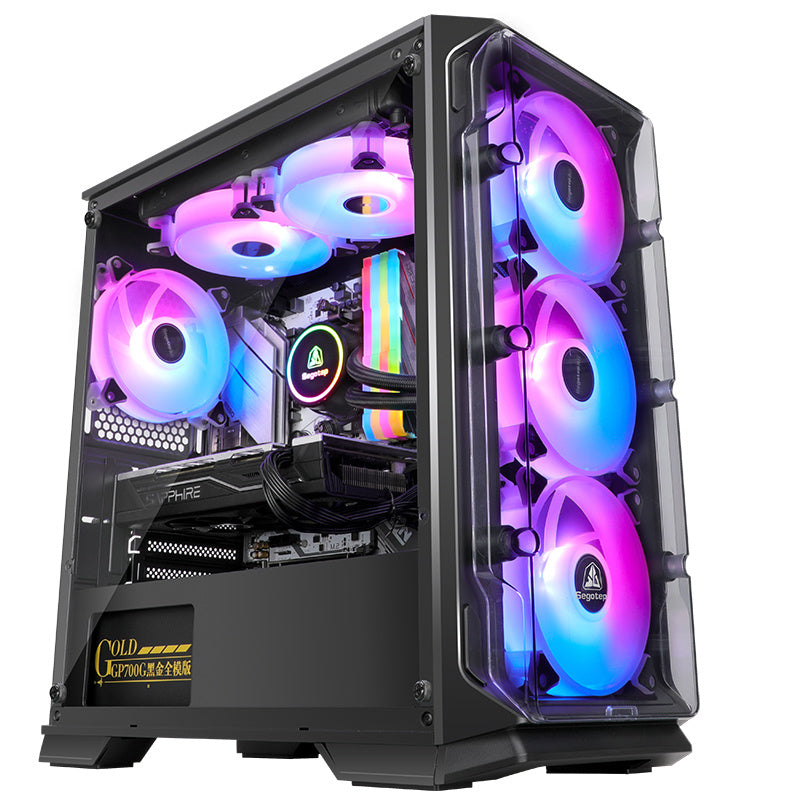 Segotep Lux-S matx Gaming Case, BLACK ( FANS NOT INCLUDED )
