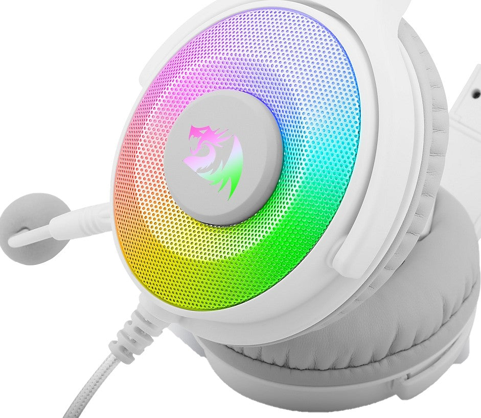 Redragon H350 Pandora RGB Wired Gaming Headset WHITE - Dragon Master For Electronics