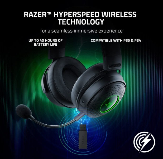 Razer Kraken V3 Pro Wireless Gaming Headset, Black | RZ04-03460100-R3M1
