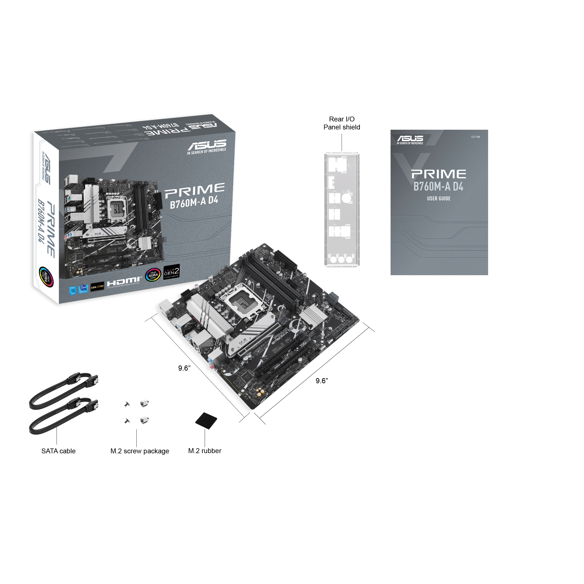 لوحة أم Asus Prime B760M-A D4 LGA 1700 Intel Micro-ATX | 90MB1D00-M0EA 