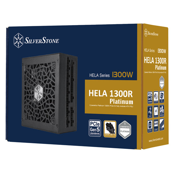 SilverStone HELA 1300R Platinum 1300W PCIe 5.0, ATX3.0 Fully Modular ATX PSU | SST-HA1300R-PM