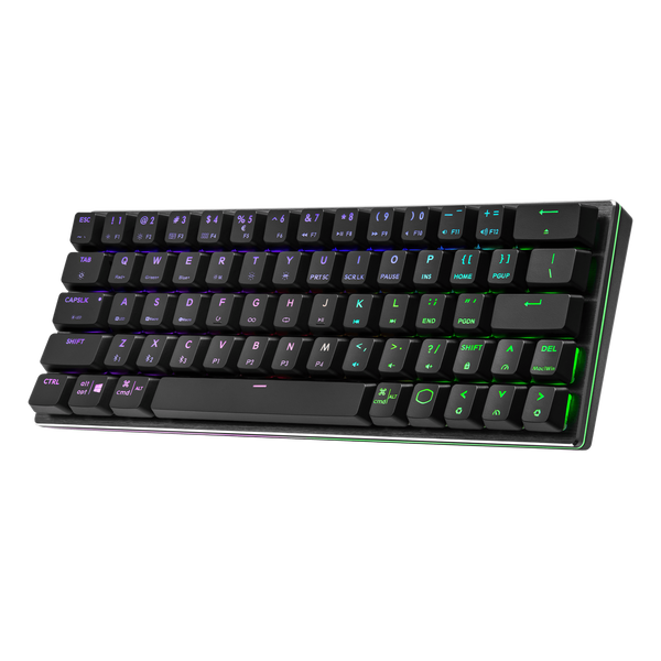 Cooler Master SK622 Wireless 60% Mechanical Keyboard with Low Profile Blue Switches Wired