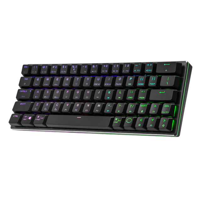 Cooler Master SK622 Wireless 60% Mechanical Keyboard with Low Profile Blue Switches Wired