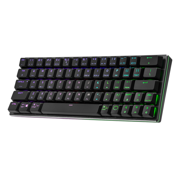 Cooler Master SK622 Wireless 60% Mechanical Keyboard with Low Profile Blue Switches Wired