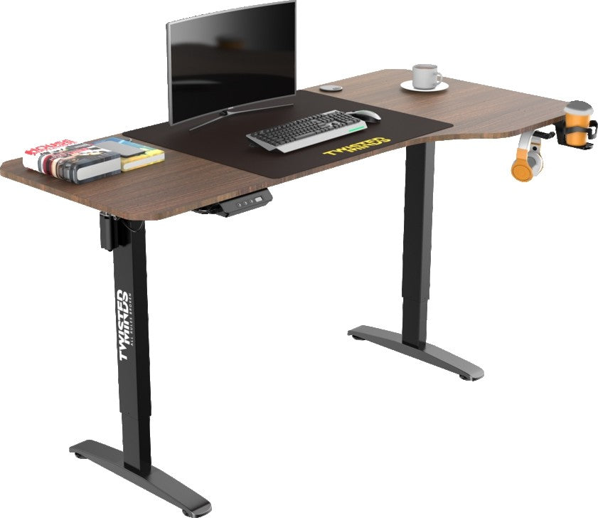 Twisted Minds T Shaped Gaming Desk Electric-height adjustable - Right - TM-T-9085-R - Dragon Master For Electronics