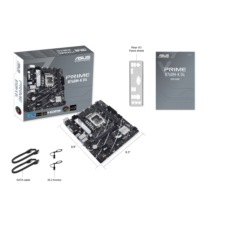 Asus Prime B760M-K D4 LGA 1700 Micro-ATX Motherboard | 90MB1DS0-M0EAY0
