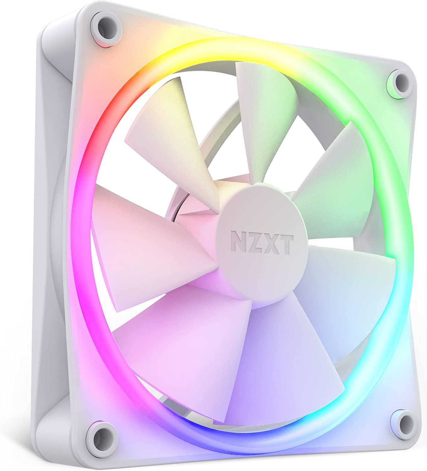NZXT F120 RGB FANs Triple (RGB Fan & Controller Included) - 3x120mm Fan - White