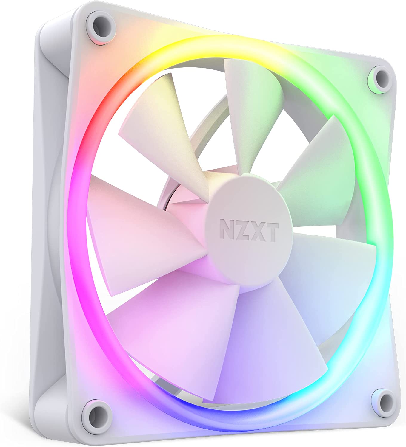 NZXT F120 RGB PWM Single Fan ,White | RF-R12SF-W1