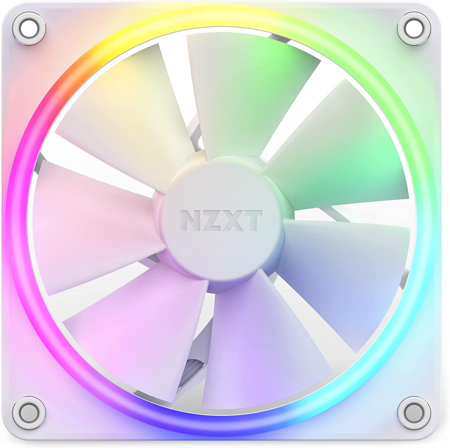 NZXT F120 RGB PWM Single Fan ,White | RF-R12SF-W1