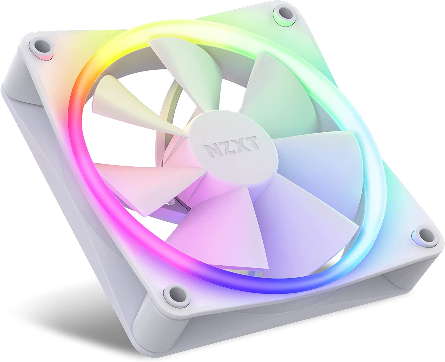 NZXT F120 RGB FANs Triple (RGB Fan & Controller Included) - 3x120mm Fan - White